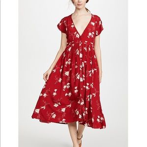 Knot Sisters red floral dress